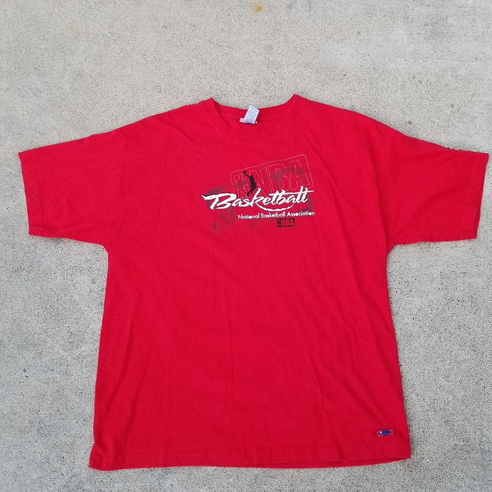 Nba Red T shirt Size XXL Embroidered
